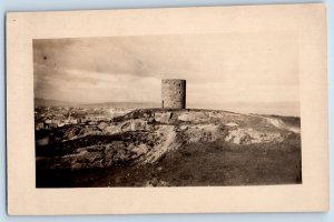 La Coruna Spain Postcard Lookout on Hill c1920's Unposted Antique RPPC Photo