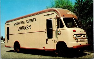 Postcard Monmouth County Library Bookmobile Van~4087