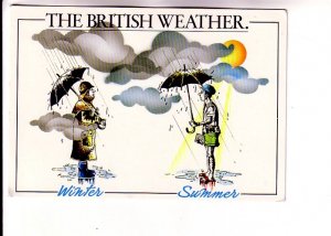 Men with Umbrellas, Winter, Summer, The British Weather,  Humour