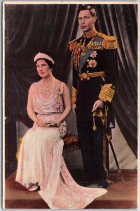 VINTAGE POSTCARD THEIR GRACIOUS MAJESTIES KING GEORGE VI & QUEEN ELIZABETH #2