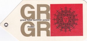 Greece Rhodes Grand Hotel Summer Palace Vintage Luggage Tag sk3441