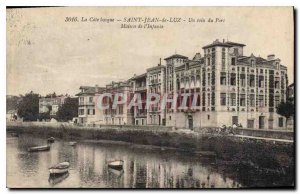 Old Postcard Saint Jean de Luz Basque Riviera A corner of Harbor House of the...