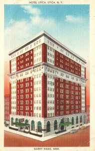 Vintage Postcard 1983 Luxury Hotel Utica Garry Riggs, Manager Utica New York NY