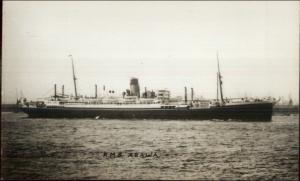 Steamship RMS Arawa Real Photo Postcard