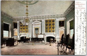 1907 Independence Hall Philadelphia Pennsylvania PA Interior Posted Postcard