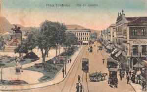 PRACA TIRADENTES RIO DE JANEIRO BRAZIL POSTCARD 1908