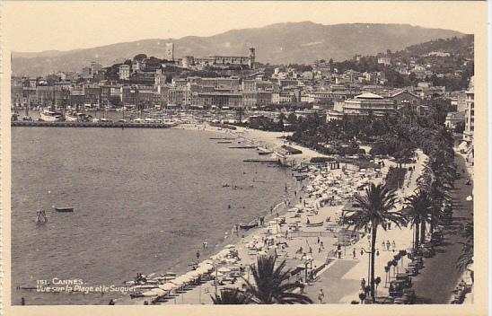 France Cannes Vue sur la Plage et le Suquet