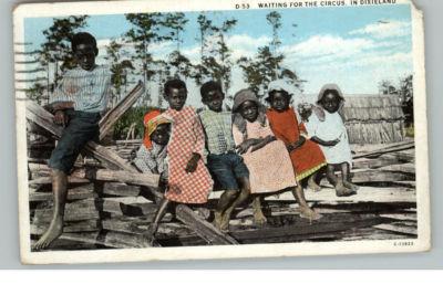 Black Americana Children Dixieland c1910 Postcard