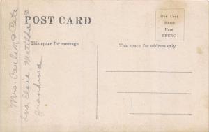 MULTI GENERATIONS + DOG~LOG CABIN~OVAL REAL PHOTO POSTCARD 1910s~MOST LIKELY MN