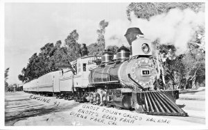 BUENA PARK CALIFORNIA~KNOTTS FARM-CALICO RAILROAD ENGINE 41~REAL PHOTO POSTCARD