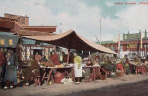 Pekin Peking Street Traders Antique Chinese Markets Postcard