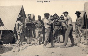 WWI Era US Army, Boxing Match Between Soldiers, HH Stratton Publishing 1915
