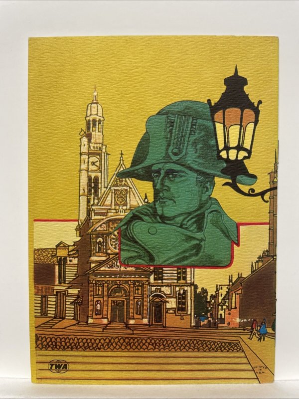 TWA Airlines Paris Flight Ambassador Service Lunch Menu