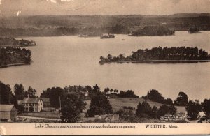 Massachusetts Webster Lake Chargoggag Panoramic View 1941