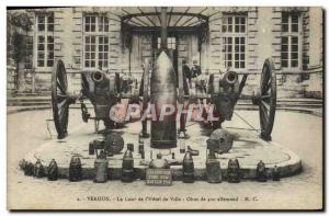 Old Postcard Army Verdun The courtyard of the city & # 420 39hotel Obus German