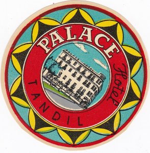 Argtentina Tandil, Palace Hotel Vintage Luggage Label sk3426