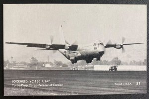 Mint USA Real Picture Postcard Lockheed YC-130 USAF Turbo-Prop