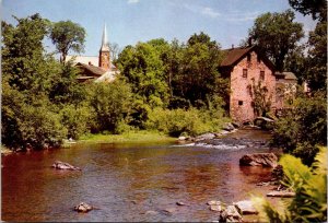 CONTINENTAL SIZE POSTCARD CANADA POSTAL CARD OLD MILL FRELIGHSBURG QUEBEC