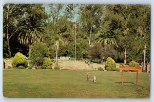 1969 Fullerton California CA Vintage Postcard Hillcrest Park Amphitheatre Field