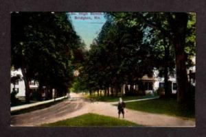 ME South High Street BRIDGTON MAINE Postcard PC Boy