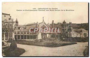 Old postcard Besancon Les Bains Casino and Spa Establishment des Bains Salins...