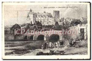 Old Postcard Old Pau Chateau de Pau