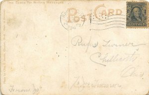 Rapid City South Dakota 1908 Postcard Holding up The Lead Of The Beef Herd