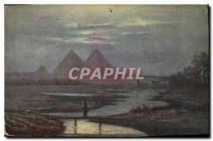 Postcard Ancient Egypt Egypt At Moonlight