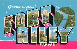 Greetings from Fort Riley Kansas Postcard