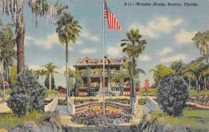 Wonder House Bartow Florida linen postcard