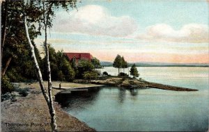 Vintage Vermont Postcard - Thompsons Point - Lake Scene