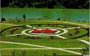 Maple Leaf Floral Garden Grenadier Pond High Park Toronto Vintage PC  C1960s