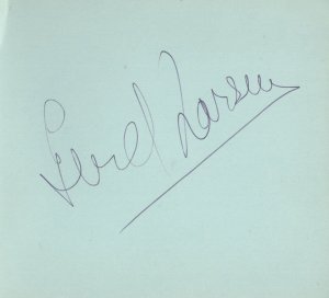 Unidentified Vintage Ballet Hand Signed Autograph Page