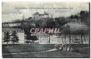 Old Postcard Dauphine Uriage Les Bains Park and Chateau