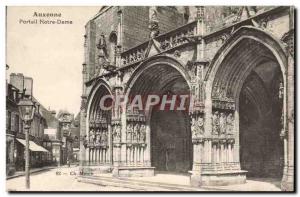 Old Postcard Notre Dame Auxonne Portal