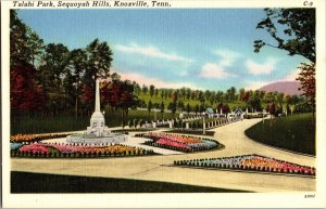 Gardens in Talahi Park, Sequoyah Hills, Knoxville TN Vintage Postcard L47