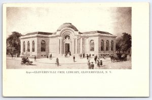Gloversville Free Library Gloversville New York NY Historic Building Postcard