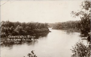 Red Lake Falls MN Clearwater River Unused Real Photo Postcard G36 *as is
