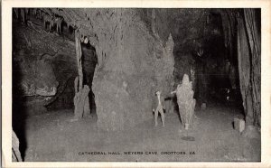 Cathedral Hall, Weyers Cave Grottoes VA Vintage Postcard M59