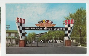 P3123 vintage postcard main checkered gate indianapolis speedway indiana