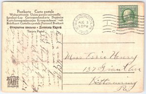 1909 Vintage 'In The Sweet Bye and Bye' Postcard with Handwriting