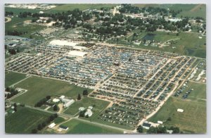 Shipshewana IN~Aerial~Auction Tuesday & Wednesday Each Week~Vintage Postcard
