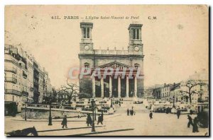 Old Postcard Paris Eglise Saint Vincent