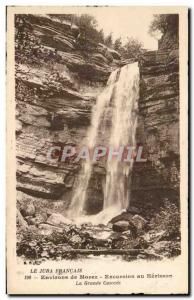 Old Postcard The French Jura Morez surroundings Excursion to La Grande Cascad...