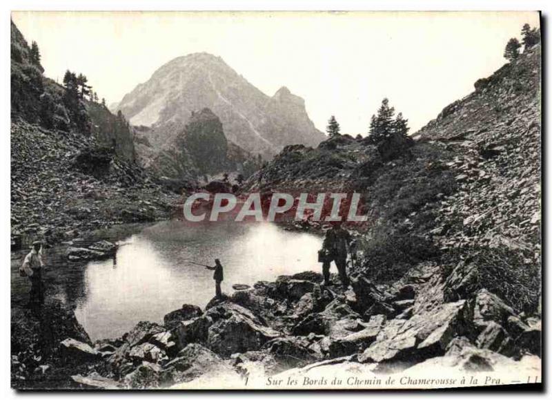 Old Postcard On the Banks of the path has Chamerousse Pra