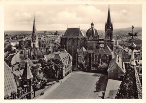 A081 Germany Dom und Katschhof zu Aachen Cathedral Square RPPC vintage postcard