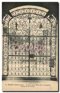 Postcard Old Catnavalet Museum Entrance of the Hall of Grid Signs wrought iron