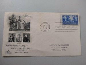 M-22769 Letter Cover Washington and Lee University Lexington Virginia