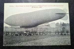Mint 1907 France Aviation RPPC Patrie Zeppelin Dirigible Postcard