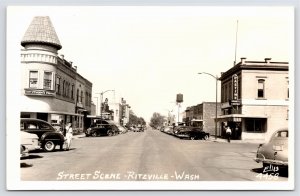 Ritzville~Lawyer Freese~Templin Grill~Ritz Theatre~The Pastime~Phann Drugs RPPC